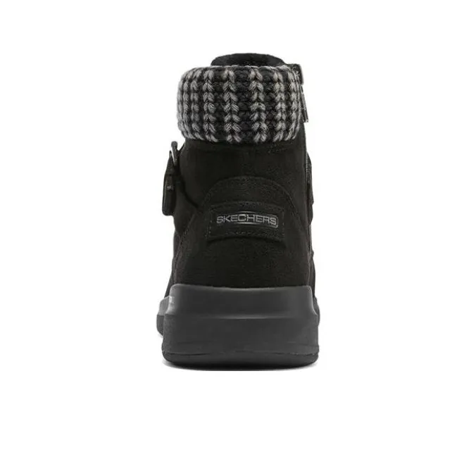 Skechers Glacial Ultra Ankle Boots Women's Black Gray Color-3