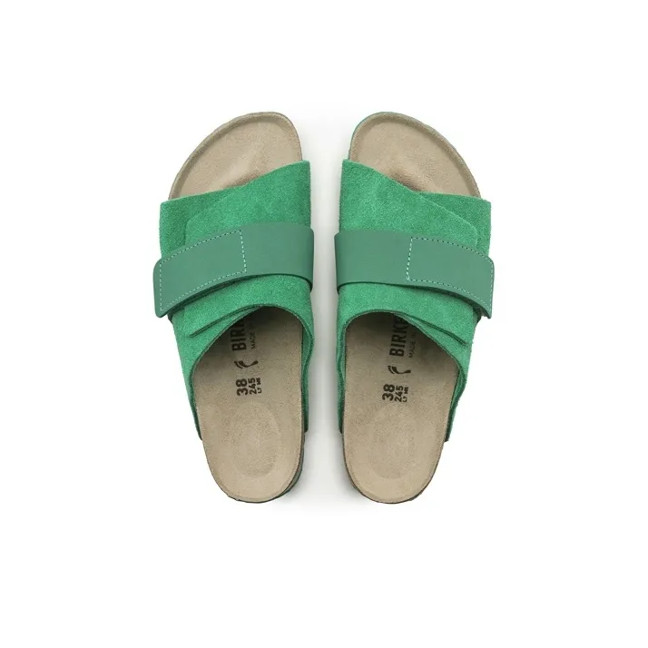 Birkenstock Kyoto Nubuck Suede Leather Sandals 'Bold Green'-4