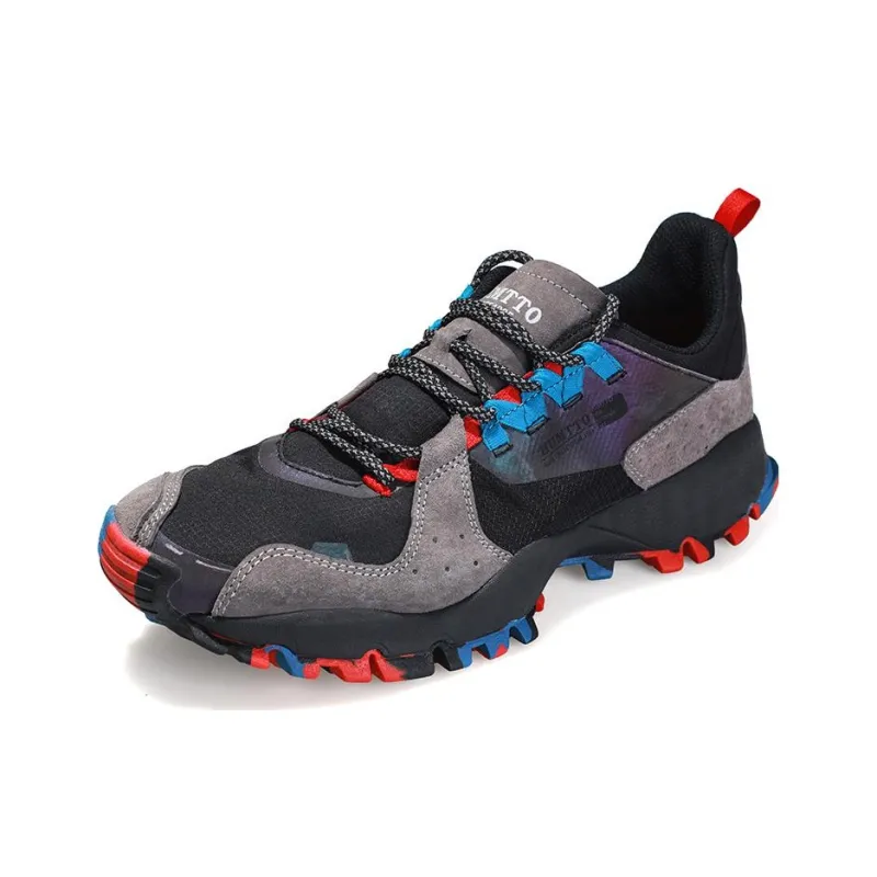 HUMTTO Cushioning, Slip Resistant, And Abrasion Resistant Low Top Outdoor Shoes Black Gray-1