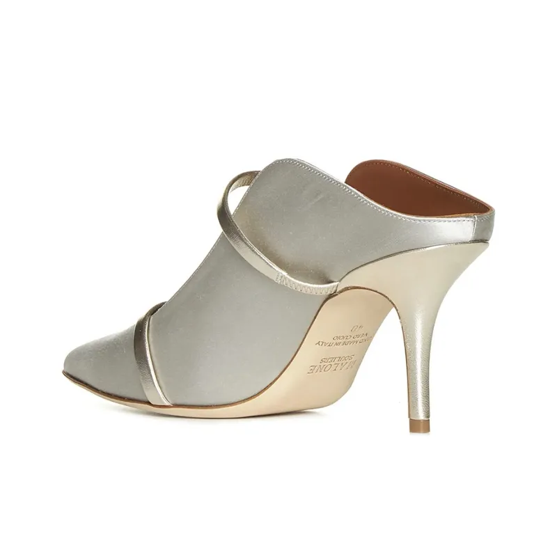 Malone Souliers Maureen 75mm Metallic Mules-3