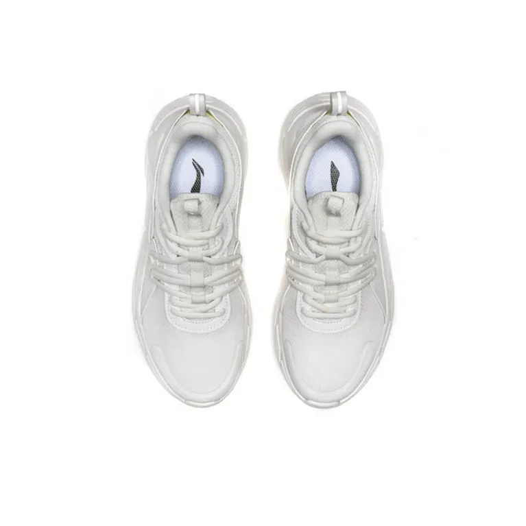 LiNing Non-slip Lightweight Low-Top Running Shoes Women's White-3