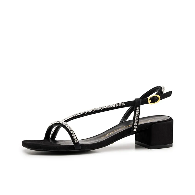 Stuart Weitzman/SW Soiree Crystal 35 Strap Sandals Women's Black-2