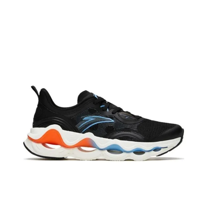 Anta Slip Resistant Low Top Running Shoes Men's Black-1