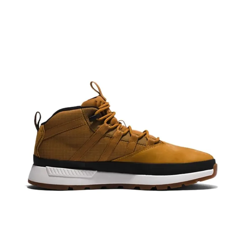 Timberland Euro Trekker Anti-Slip Wear-Resistant Mid-Top Outdoor Shoes Brown White Black-1