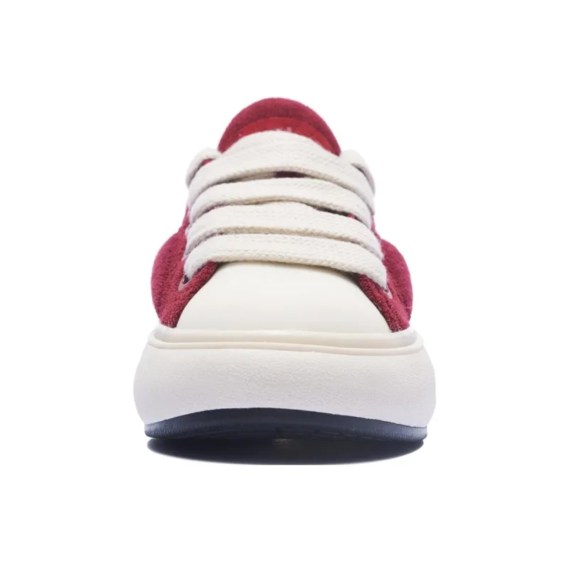 LiNing Cloud Travel C4D Abrasion Resistant Breathable Low Top Casual Shoes Women's Red-4