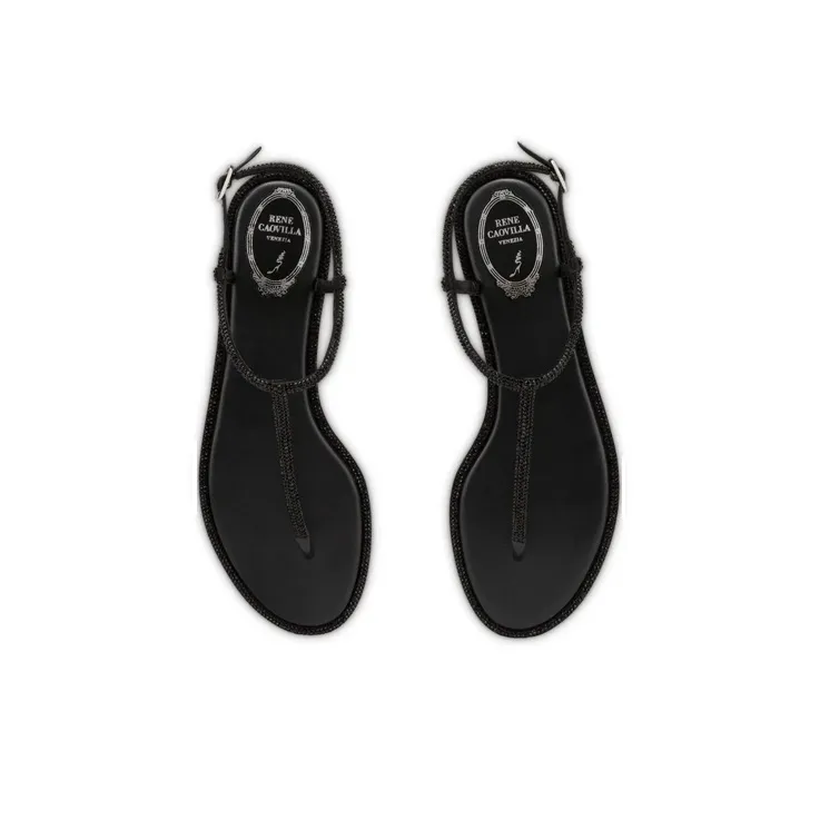 René Caovilla Open toe 13mm Leather Sandals-3