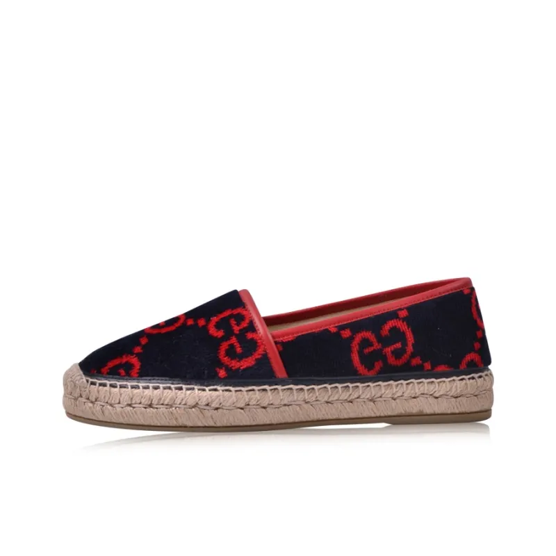 GUCCI Casual Single Shoes Women's Black Red-0