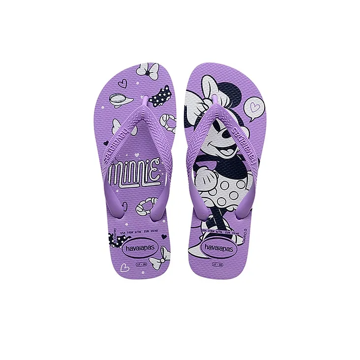 Disney x Havaianas Rubber Sole Flip Flops Women's Purple-4