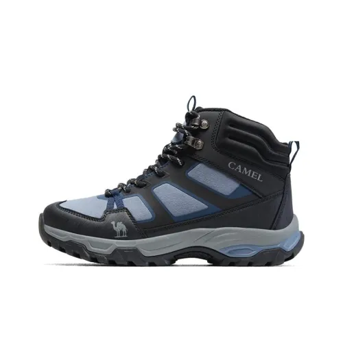 CAMEL Guixiao Anti-Slip Wear-Resistant High-Top Outdoor Shoes Men's Blue Black