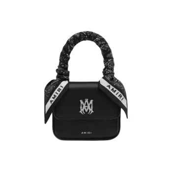 AMIRI Leather Shoulder Bag Crossbody Bag Handbag Regular Women's Black