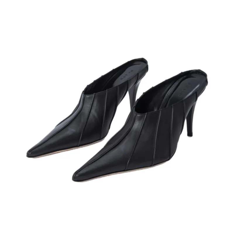 By Far Trish 100mm Leather Mules-1