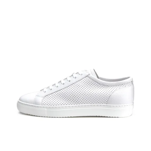 DOUCAL'S Fully Perforated Leather Low-top Sneakers