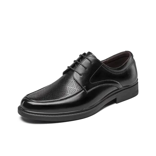 YEARCON Dress Shoes Men Low-Top Black