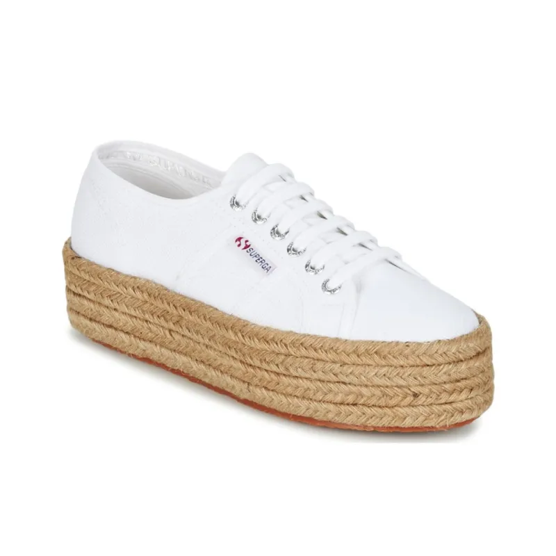 SUPERGA Non slip Lightweight Low Top Skateboard Shoes White-2