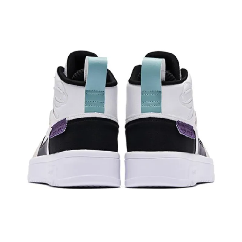 QIAODAN Skateboard Shoes Men High Top White/Black-3