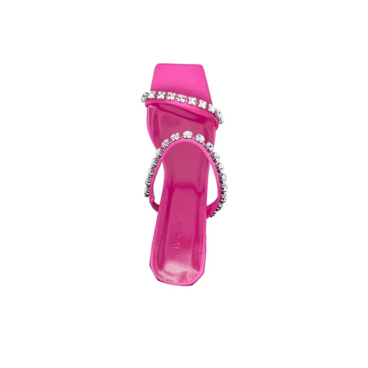 By Far Tanya Crystal-embellished 70mm Mules-4