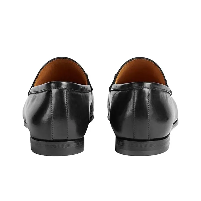 GUCCI Betis Glamour Leather Loafers Black Women's-2
