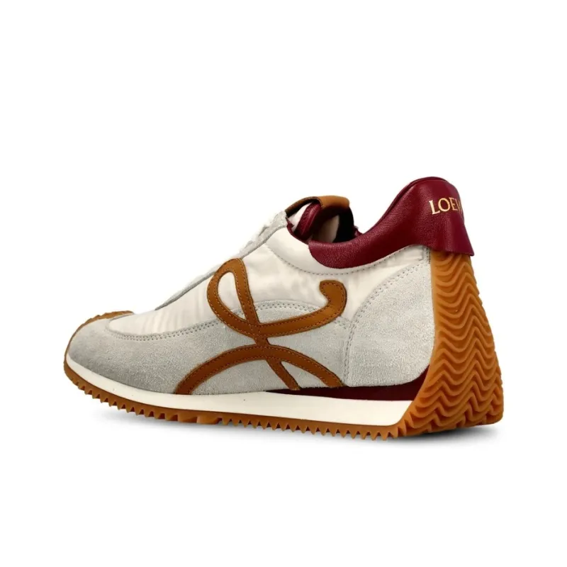 LOEWE Slip Resistant Low Top Sports Casual Shoes Women's White Gray Brown-3