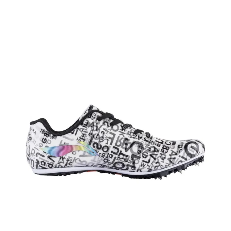 LiNing Cushioned Slip Resistant Abrasion Resistant Low Top Running Shoes Unisex White Black-1