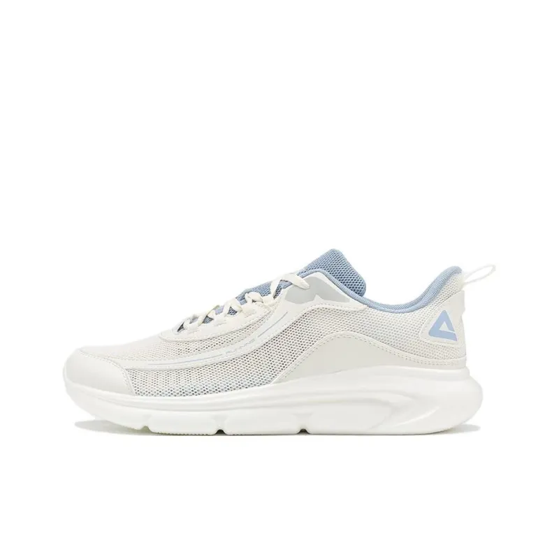 PEAK Shock Absorbers With Slip Resistant And Abrasion Resistant Properties Low Top Running Shoes Men's White Blue-0