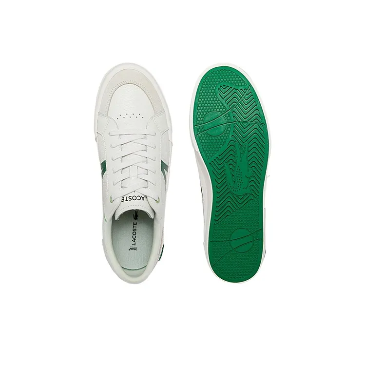 LACOSTE Low Top Skateboard Shoes Men's White-4