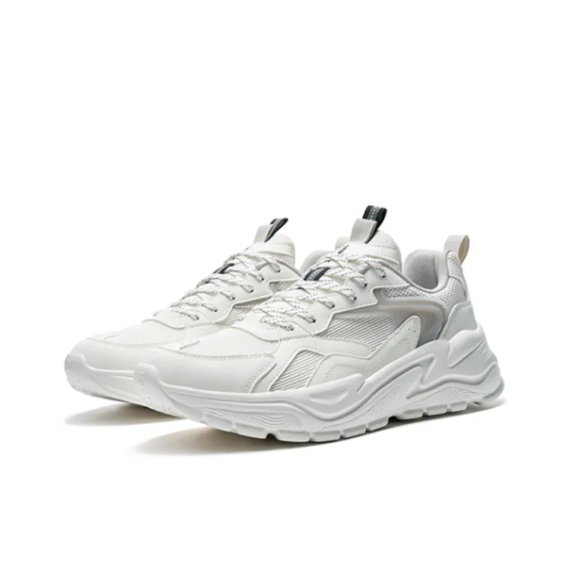 XTEP Leaping Step Slip Resistant, Abrasion Resistant, Lightweight Low Top Sports Casual Shoes Men's White Gray-2