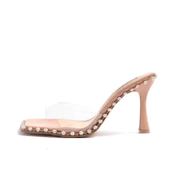 STEVE MADDEN Transparent Fairy Shoes Stylish Sandals Women's Nude