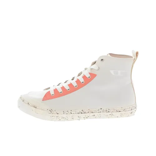 DIESEL Skateboard Shoes Women's High-Top White/Red