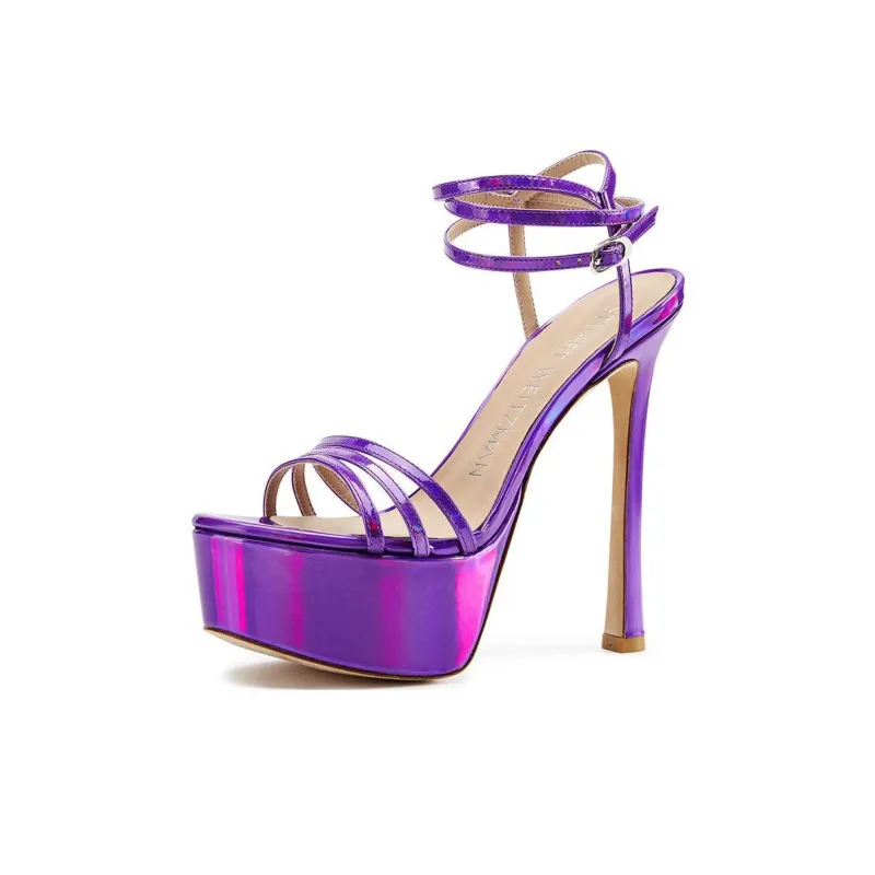 Stuart Weitzman/SW Soiree 145 Platform Sandal One-Strap Sandals 14.5cm Women's Purple-2