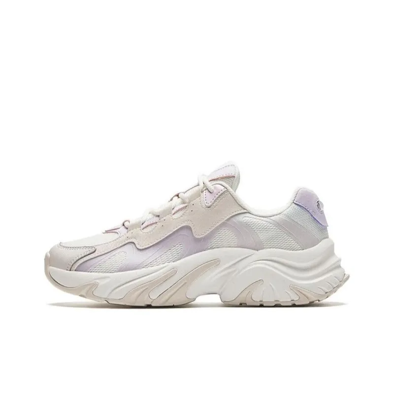 Anta Rabbit Shoes Anti-Slip Wear-Resistant Low-Top Chunky Sneakers Women's White-0