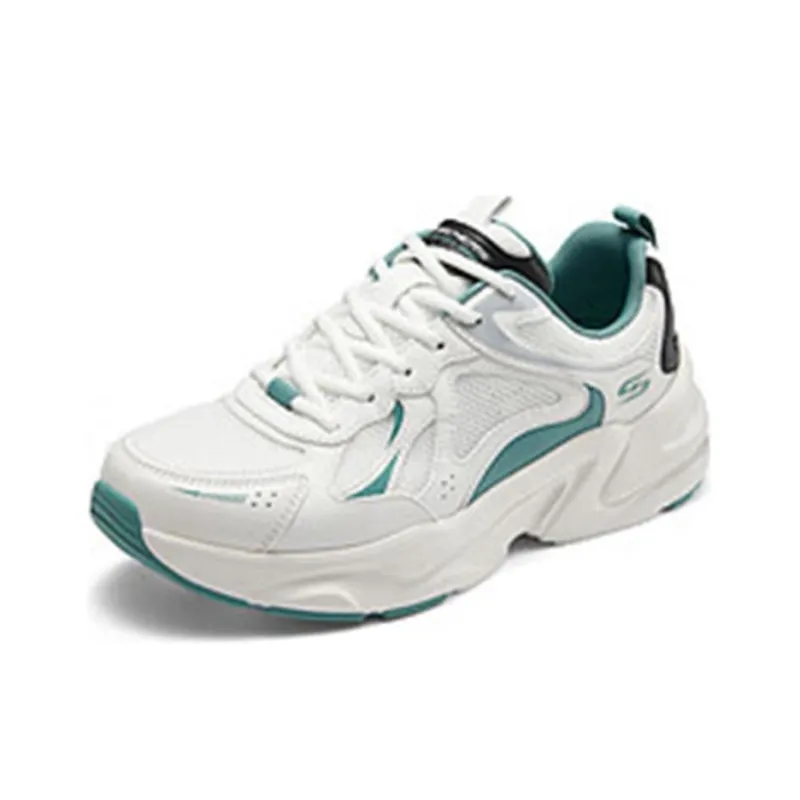 Skechers Wear resistant And Lightweight Low Top Casual Shoes Men's White Green-2