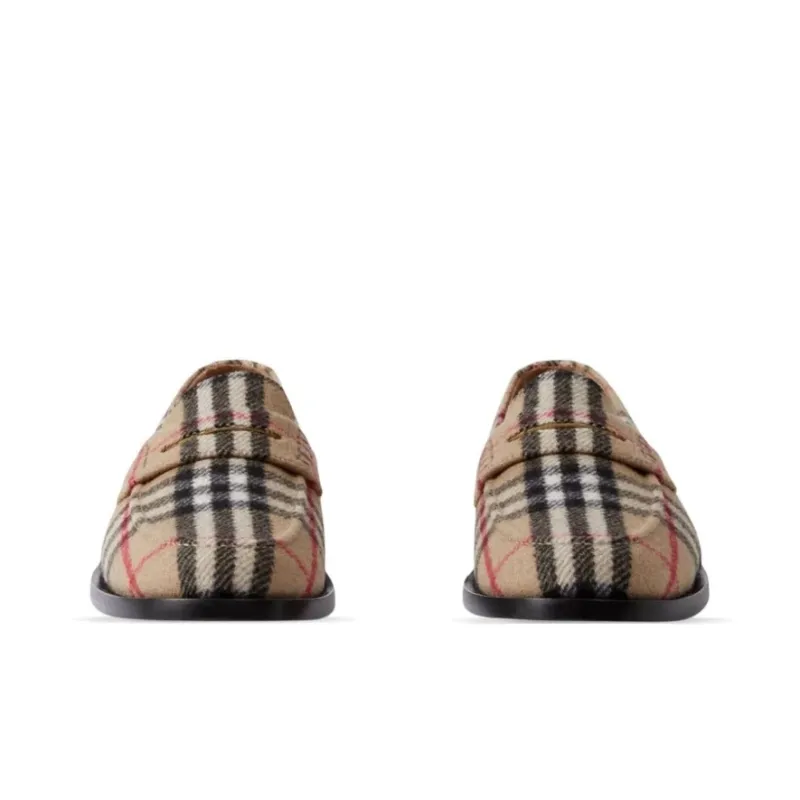 Burberry Check Wool Loafers-2