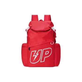 TURN UP Nylon Backpack Unisex Red
