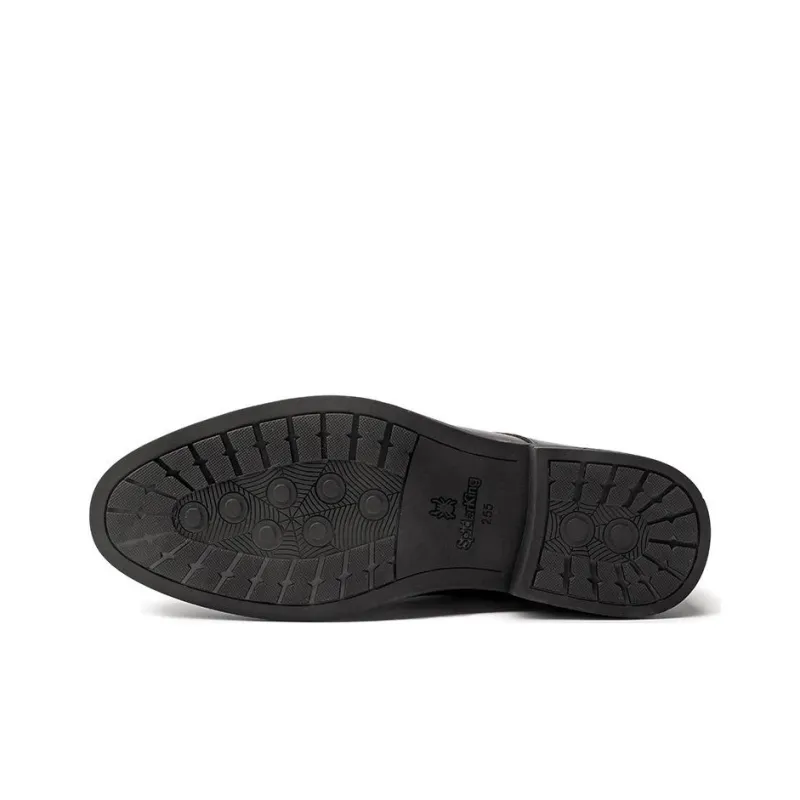 Spider King Dress Shoes Men Low Top Black/Brown Color-10