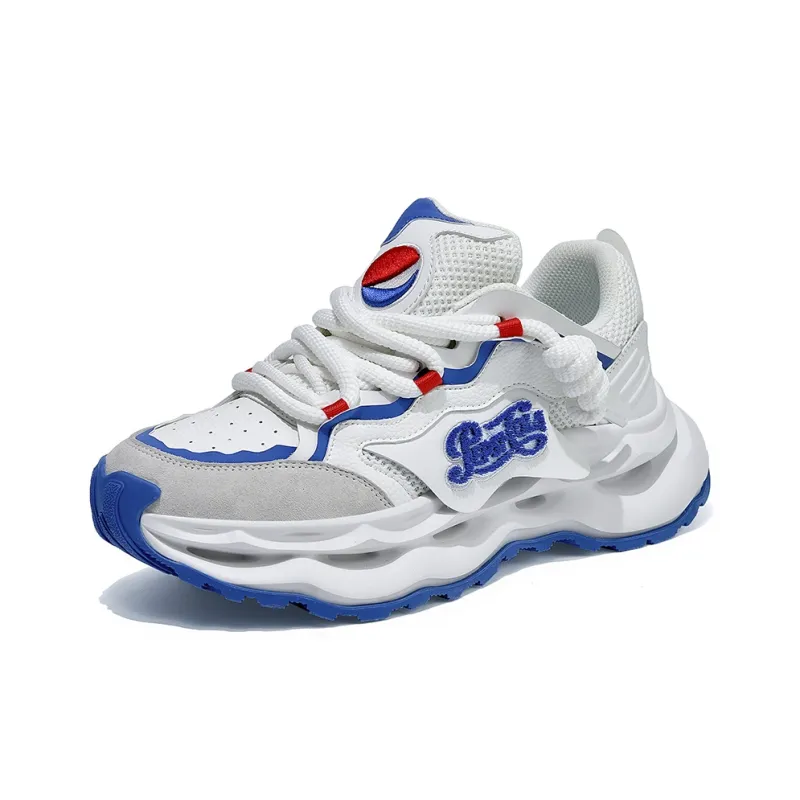 Pepsi Cushioned Abrasion-Resistant Slip-Resistant Low-Top Chunky Sneakers Unisex Exclusive Box-1
