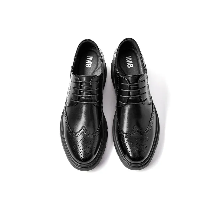 1M8 Men's Casual Shoes Men Low Top Black/Blue/Brown-3