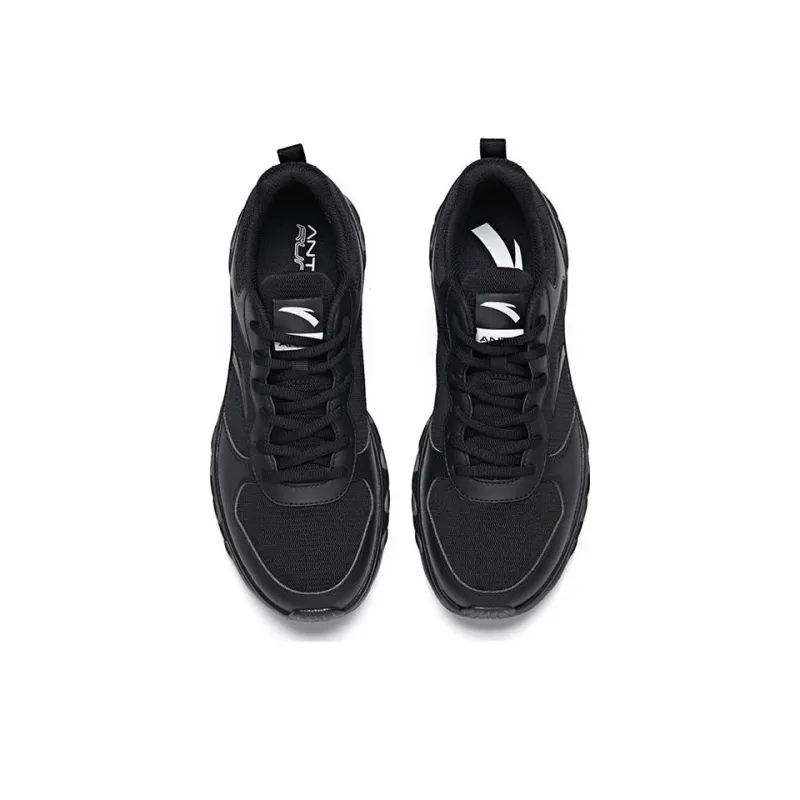 Anta Slip Resistant, Abrasion Resistant, Breathable Low Top Casual Running Shoes Men's Black-2