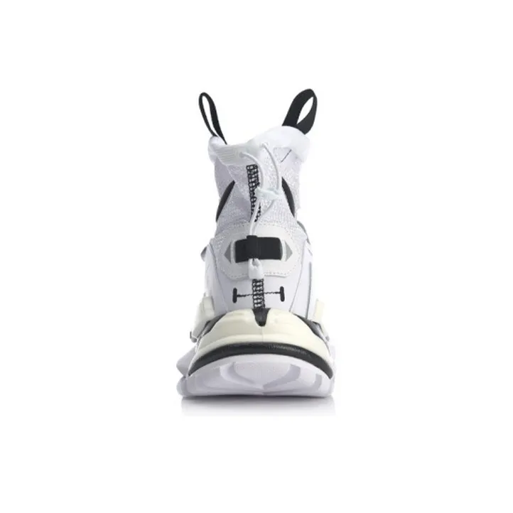 LiNing 2.0 Hi Dw High Top Sports Casual Shoes Unisex White Black-3