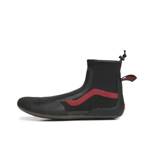 Nathan Florence Vans Surf Boot 2 Anti-Slip Wear-Resistant High-Top Skateboard Shoes Unisex Black Red