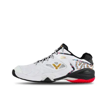 Victor Badminton Shoes Unisex Low Top White Black Red Gold