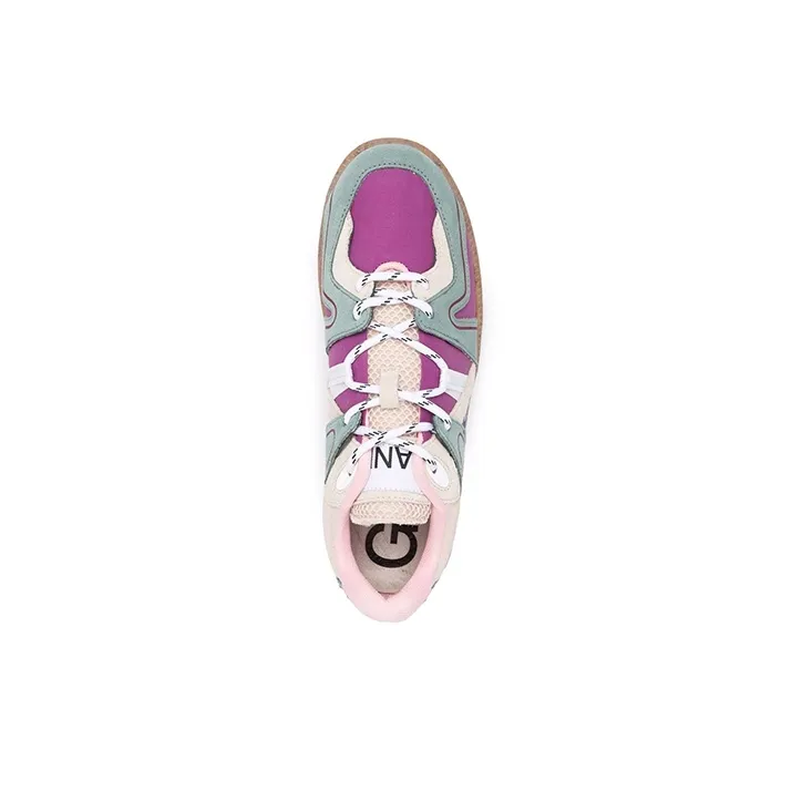 GANNI Skateboard Shoes Women's Low-Top Purple Gray-4
