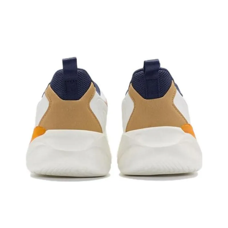 XTEP Cushioning Anti Slip And Wear Resistant Low Top Running Shoes Men's White Blue Brown-5