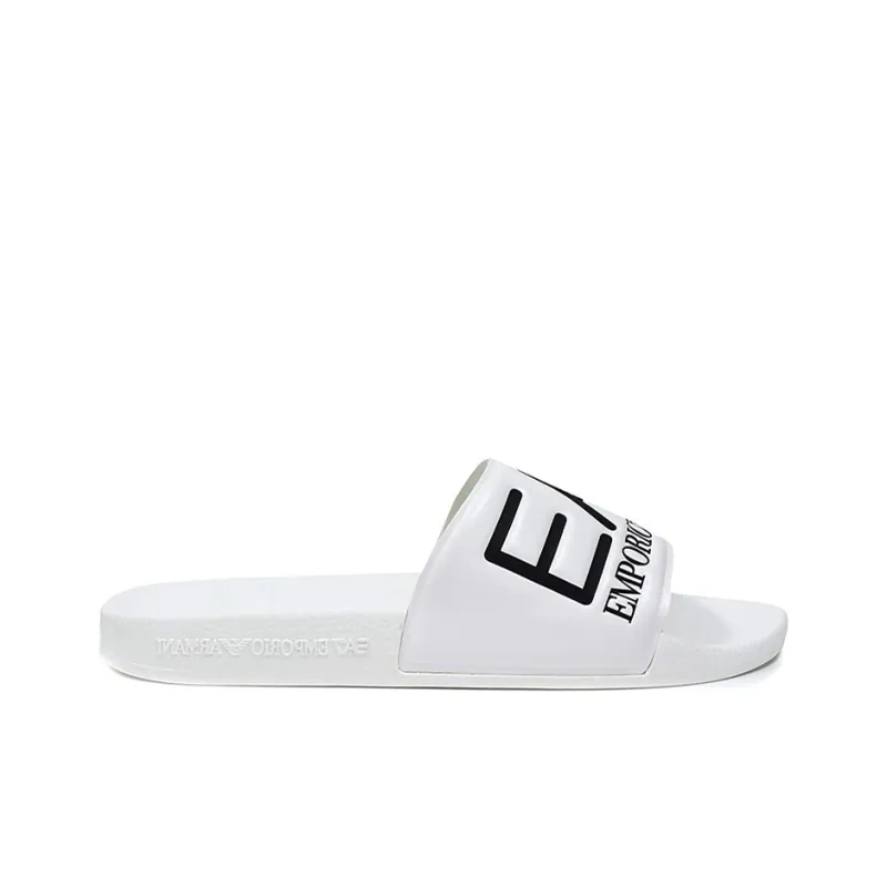 Ea7 EMPORIO ARMANI Logo-embossed Faux-leather Slides-1