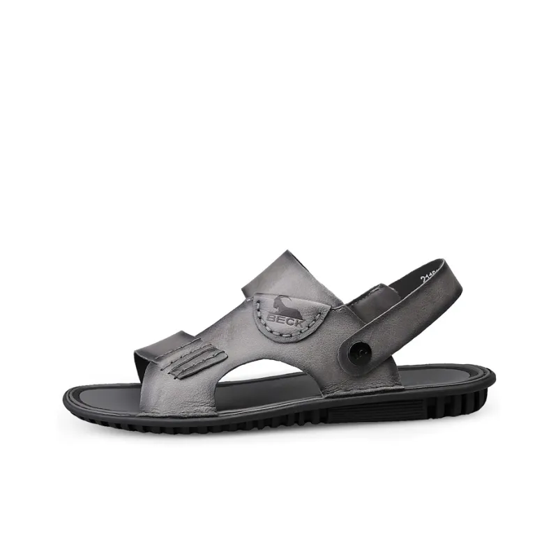 BECK Beach Sandals Men Black/Gray-4