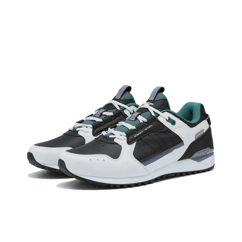 XTEP Casual Shoes Men Low-Top Black/White/Green-1