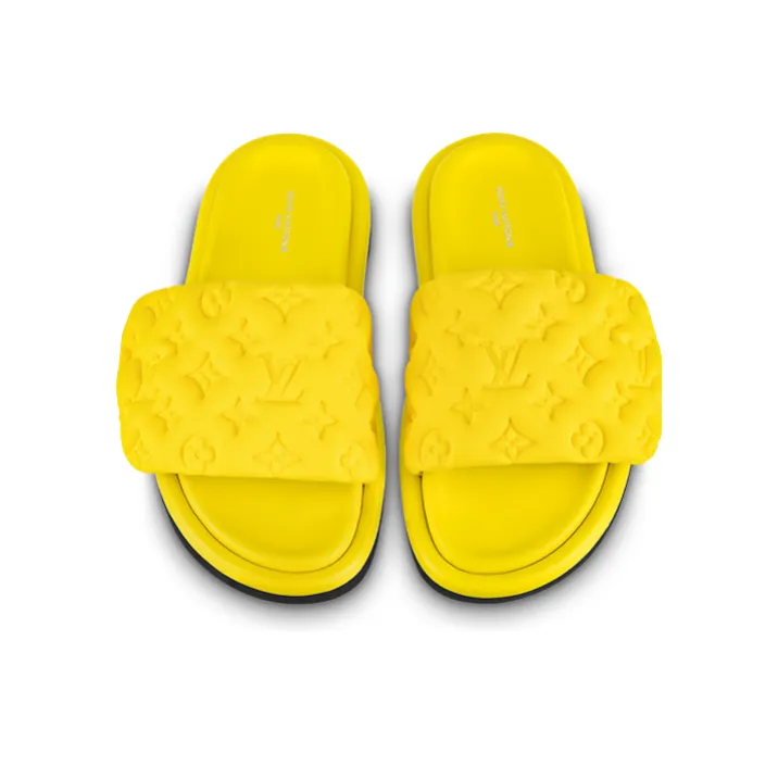 LOUIS VUITTON Slip Resistant Slide Slippers Women's Yellow-3