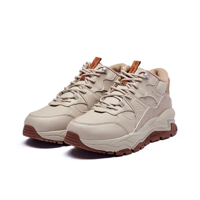 361° Slip Resistant, Abrasion Resistant, Lightweight, Thermal Mid Top Sports Casual Shoes Wheat Brown-2