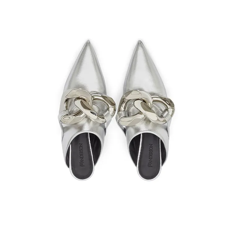 JW Anderson Chain Pointed Toe Mules Women's-4