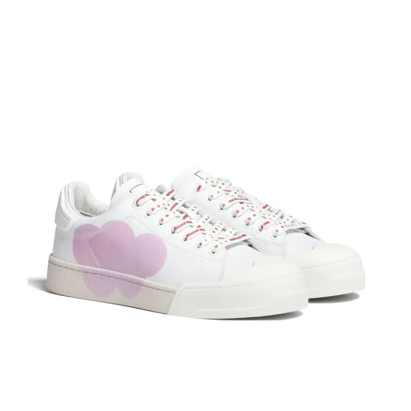 MARNI Low Top Stylish Skateboarding Shoes Women's White Purple-2