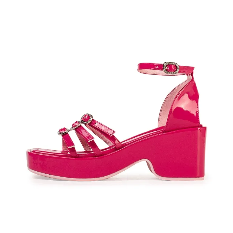 Wonderful Couple One Strap Sandals 7cm Women's-9